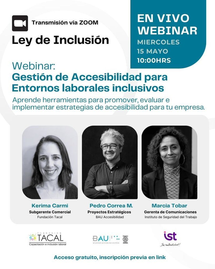 Webinar: Gestión de Accesibilidad para Entornos Laborales Inclusivos