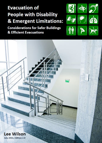 Portada Manual: Evacuation of people with disability  emergent limitations considerations for safer buildings efficient evacuations