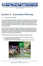 Cargar imagen en el visor de la galería, Página 1 Manual: Evacuation of people with disability  emergent limitations considerations for safer buildings efficient evacuations
